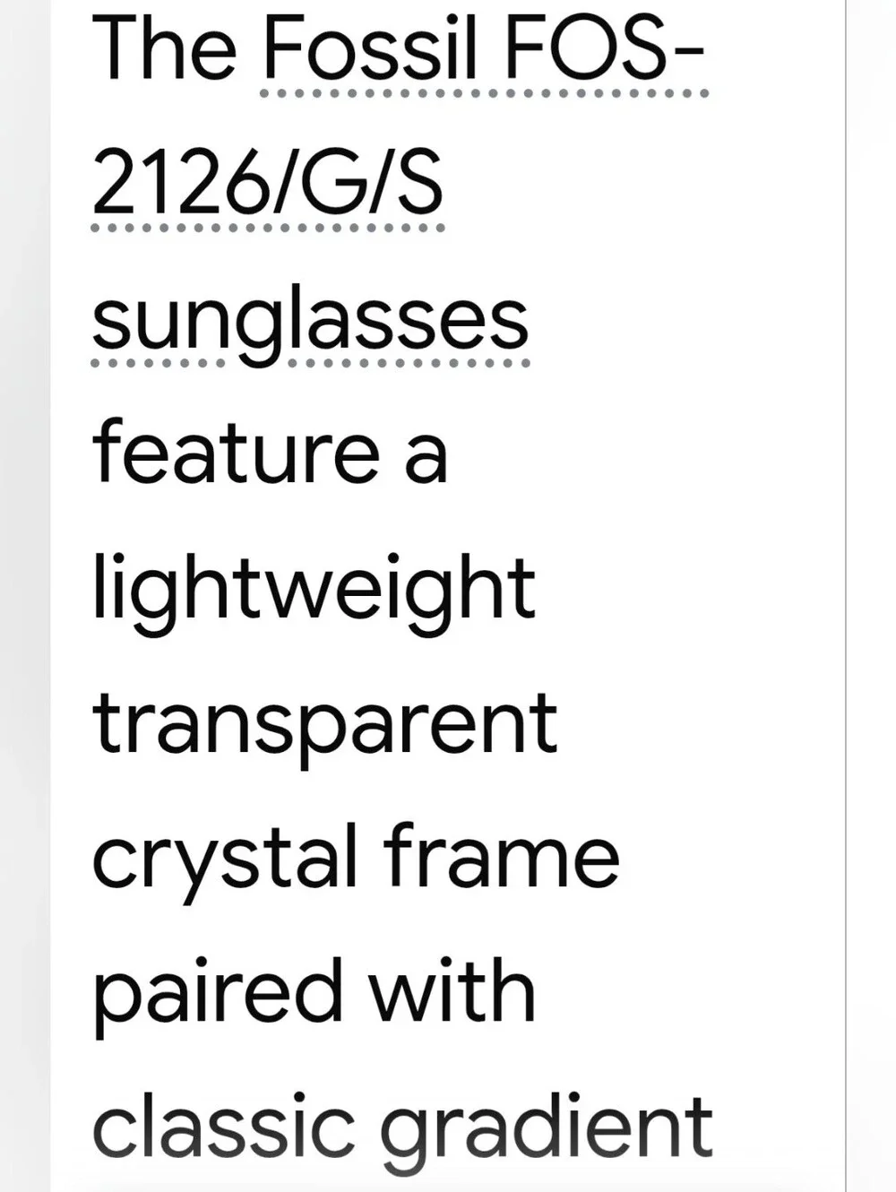 Brand New Fossil Sunglasses